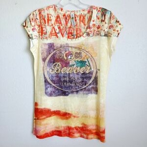 Bucees Burnout Embellished Tee Womens Size Medium